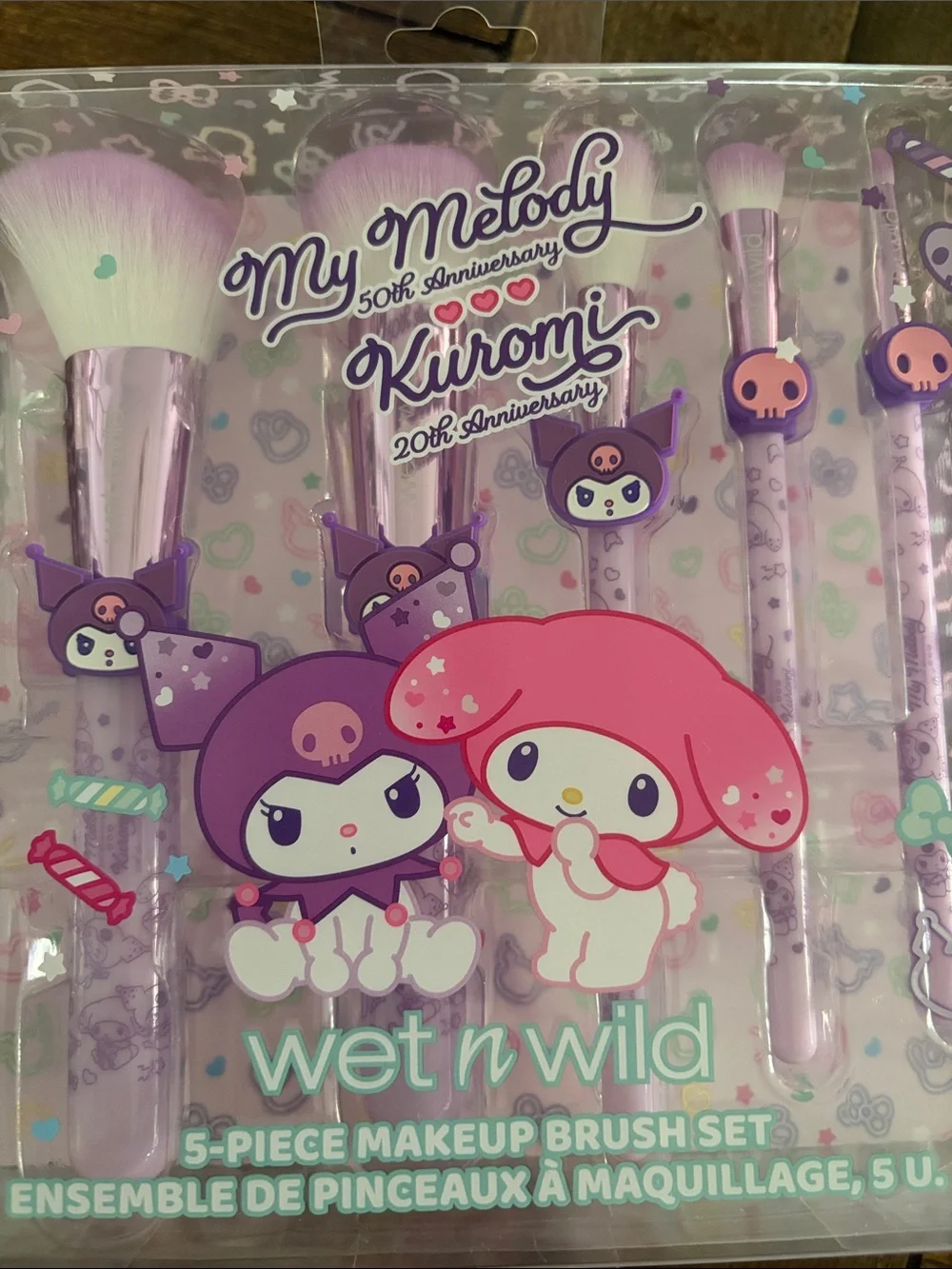Wet&Wild My Melody & Kuromi 5-Piece Makeup Brush Set Purple
